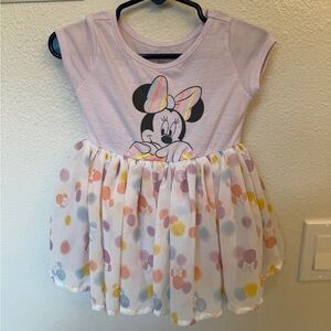 Disney Minnie Mouse Lilac and Multicolor Polka Dot Dress